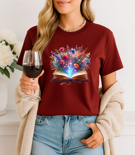 Floral Book T-Shirt