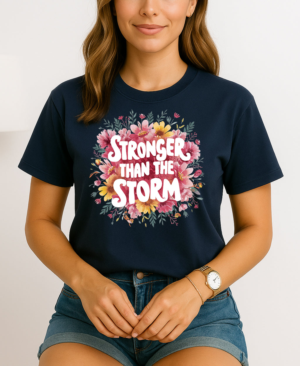Stronger Than the Storm Floral Tee