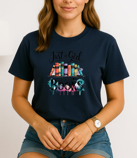 Just a Girl Who Loves Books T-Shirt