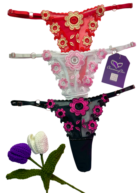 Custom Name Thong with Gold & Silver Charm