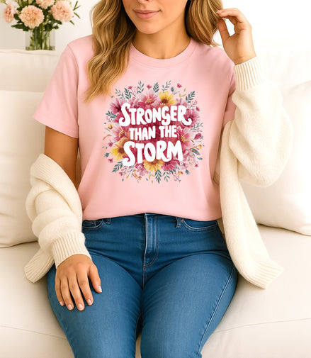 Stronger Than the Storm Floral Tee