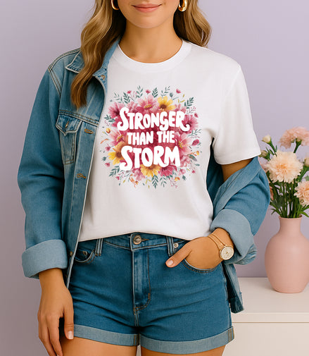 Stronger Than the Storm Floral Tee